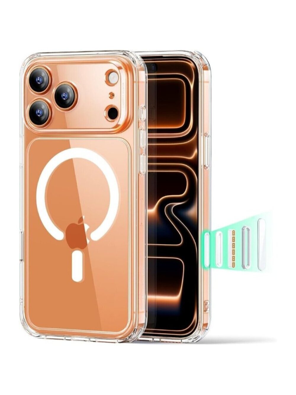 iPhone 17 Pro Max Case Clear MagSafe Compatible Shockproof Magnetic Cover